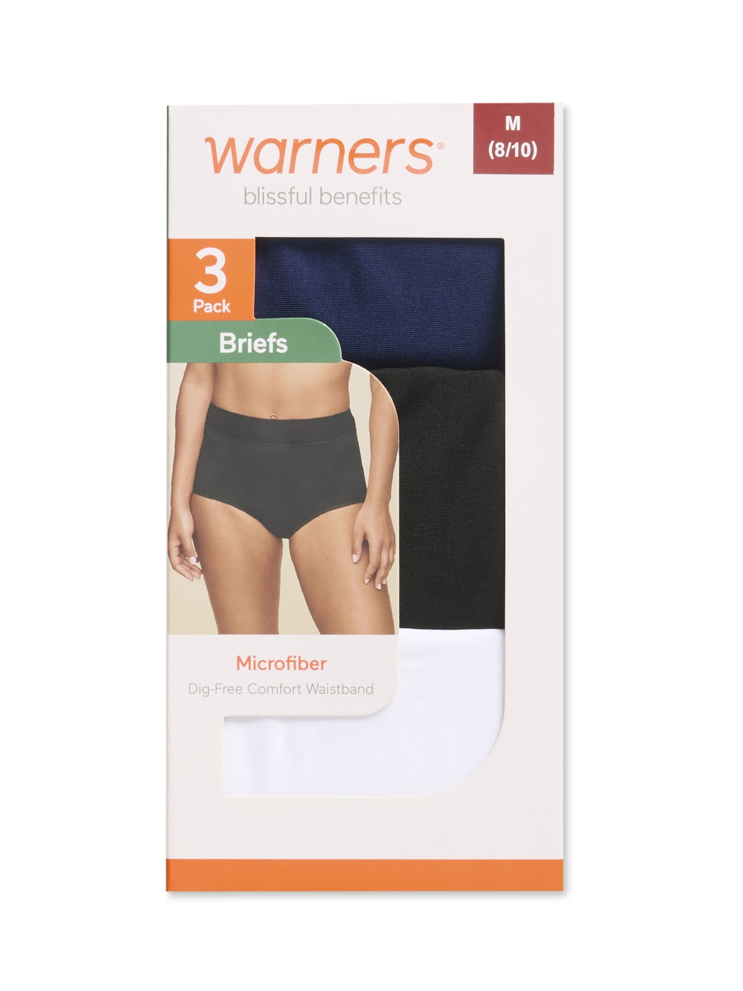 Warners® Blissful Benefits Women's Dig-Free Microfiber Brief 3-Pack