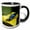 Black/White, variant on 3drose, Blue Poison Dart Frog, Blue Poison Arrow Frog, Dendrobates Tinctorius., 11oz Two-tone Green Mug