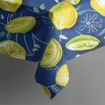 thumbnail image 4 of Yellow Lemon Fruit Slices Blue Pattern Rectangle Tablecloth 60"x120",Waterproof Polyester Rectangle Table Cloth, Wipeable Spillproof Polyester Tablecloth for Dining, Camping, Indoor and Outdoor, 4 of 6