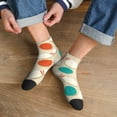 thumbnail image 3 of Rateoe Vintage Bowling Pattern Quarter Crew Socks,Toe Seamed Ankle Socks,Cotton Cushioned Breathable Athletic Crew Sports Socks, 3 of 7