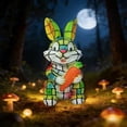 thumbnail image 1 of Colorful Rabbits Resin Lamp Decorative Night Light Home Bedroom Courtyard Decorative Light USB Version, 1 of 7