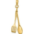 thumbnail image 4 of 14K Yellow Gold 3-D Moveable Spoon And Spatula Charm (23.3 X 5.15) Made In United States k7353, 4 of 5