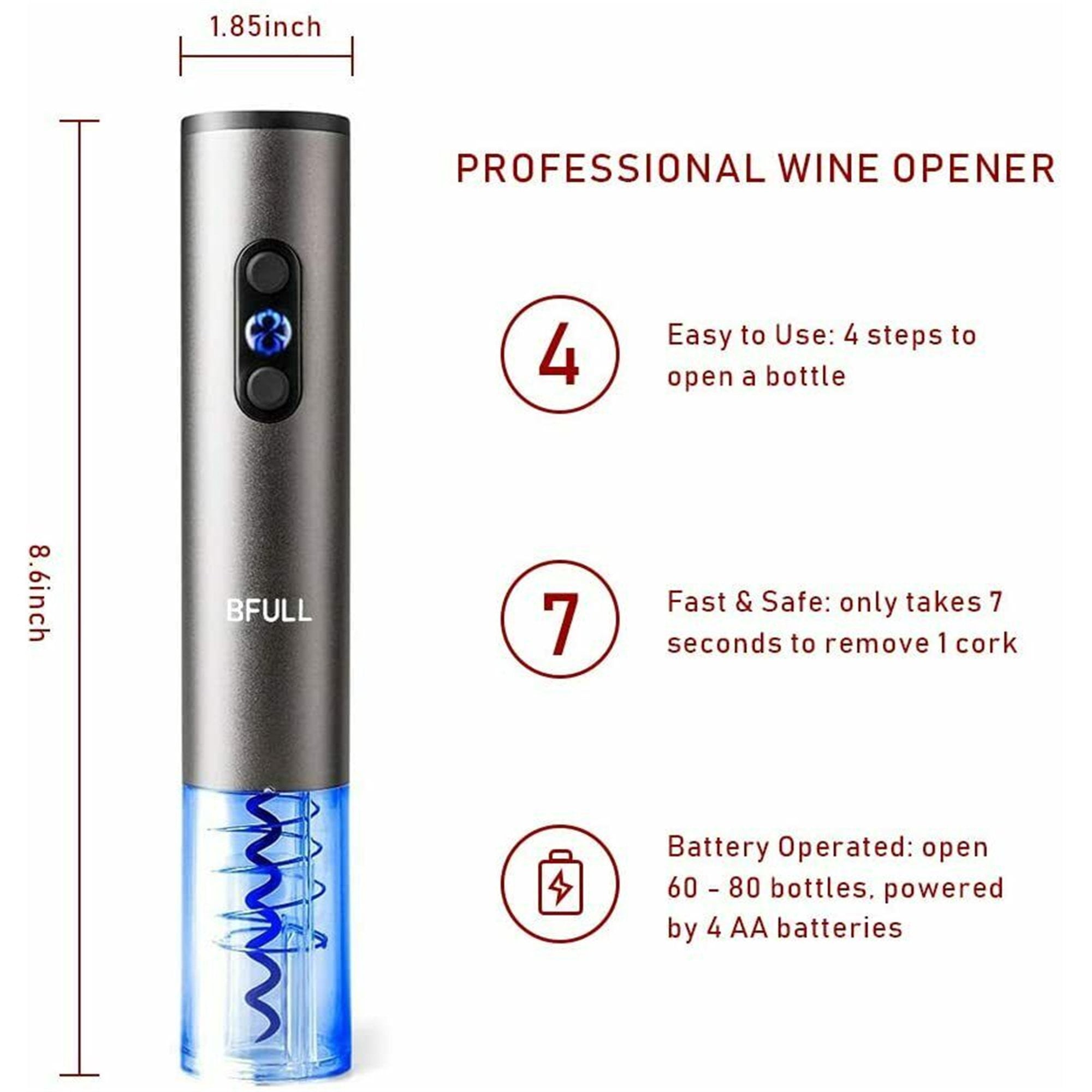 Electric Gun Wine Corkscrew Bottle Opener - Rechargeable Holster Base – Poe  and Company Limited