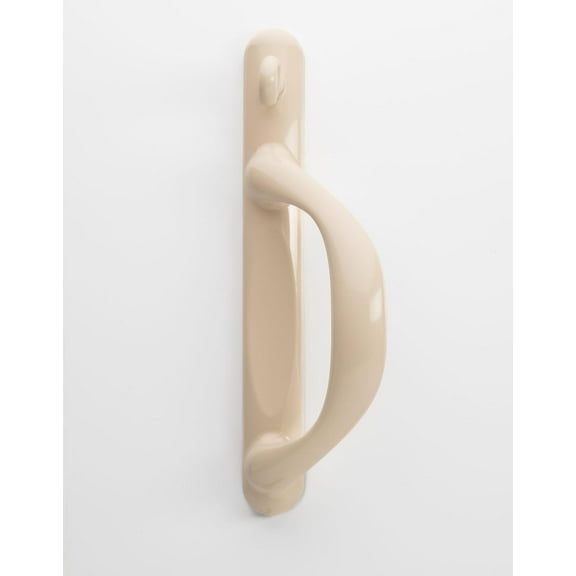 FASCO Sliding Patio Door Handle for Vinyl Glass Door - Complete KIT - White - or - Almond - Pat.# US6672632 (Almond, Right)