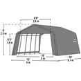 thumbnail image 3 of Sheltercoat 12 X 20 Ft. Garage Peak Green, 3 of 11