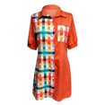 thumbnail image 4 of PVCS Robe chemisier à manches courtes et bouton ample pour femme, 4 of 6