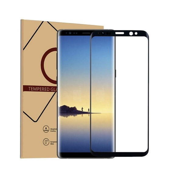 Galaxy Note 8 Screen Protector, Mignova Full Coverage Curved Tempered Glass with Anti-Scratch, Anti-Fingerprint, Bubble Free for Samsung Galaxy Note 8 (Black)