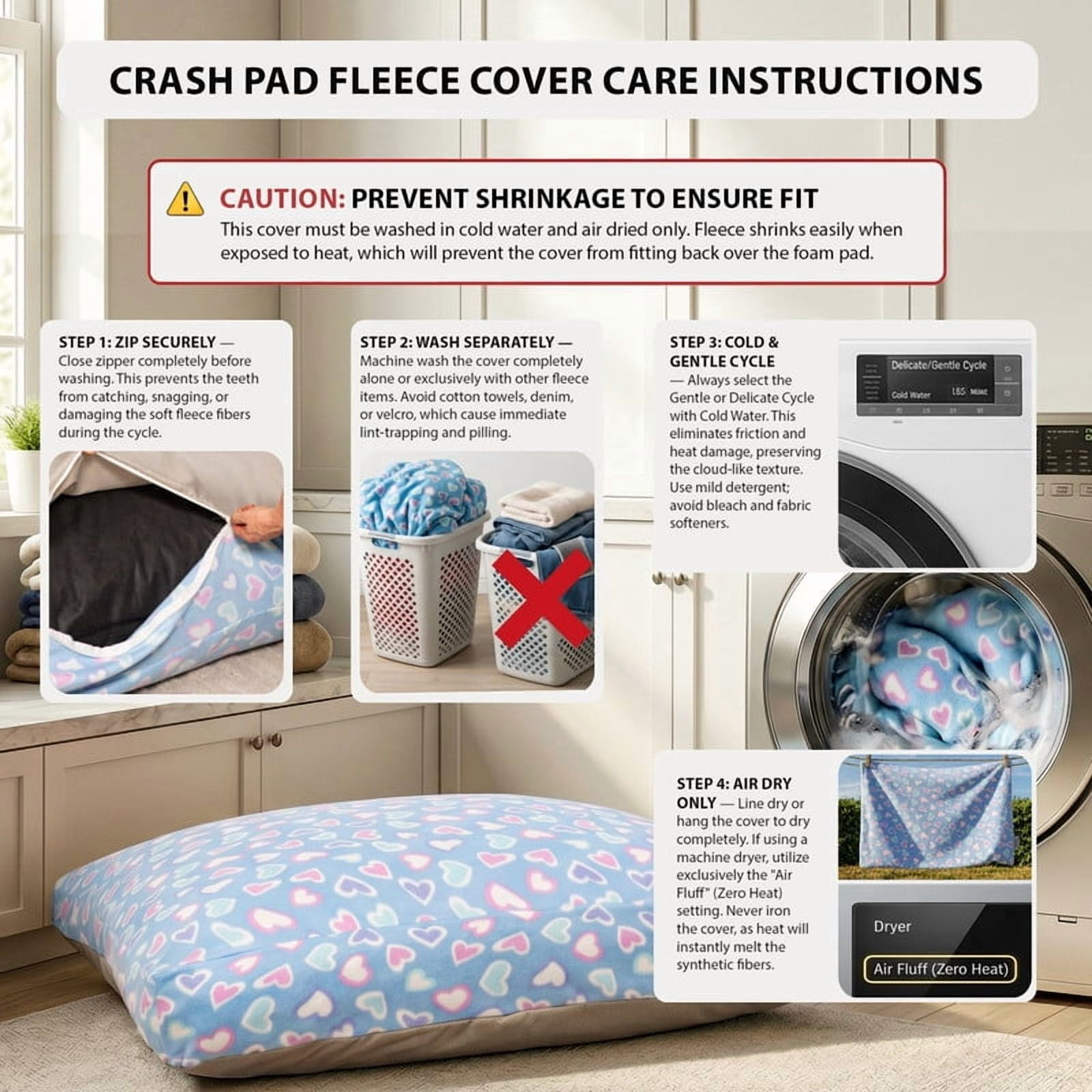 Sensory Crash Pad for Kids & Adults,Soft Landing Crash Mat with Foam Blocks,Removable and Washable Cover,Non-Slip Bottom for Jumping, Relaxing & Play,36" x 36"