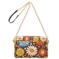thumbnail image 2 of FORMRS Women Crossbody Purse with Chain Strap Vegan Leather Shoulder Handbag, Blooming Flowers, 2 of 7