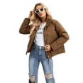 thumbnail image 2 of Fashion Loose long -sleeved zipper cannot remove pocket thickened warm winter cotton jacket, 2 of 7
