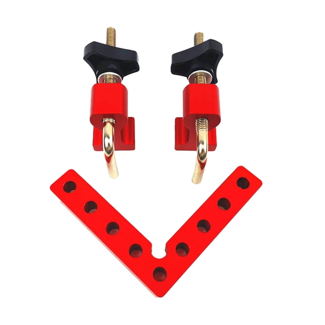 Abrazaderas de esquina para carpintería de 90 grados de ángulo de ángulo de posicionamiento Reglas Mida la herramienta de medición de accesorios Localizador de reglas Tipo 1 1 Conjunto Noticed TO001377-01B
