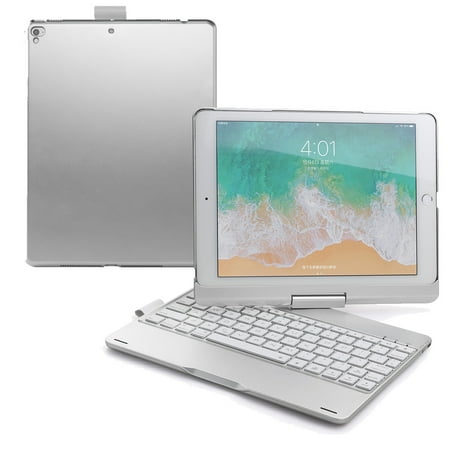 iPad Keyboard Case for iPad 2018 (6th Gen) - iPad 2017 (5th Gen) - iPad Pro 9.7 - iPad Air 2 & 1 - Thin & Light - 360 Rotatable - Wireless/BT - Backlit 7 Color - iPad Case with Keyboard (9.7,