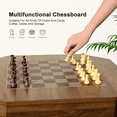 thumbnail image 4 of Soges Multifunctional Game Table Octagonal Chess Table with Drawers Wood Table with Chessboard(No chess pieces), 4 of 5