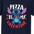 thumbnail image 3 of Lilo & Stitch - Pizza Is My Valentine - Men's Short Sleeve Graphic T-Shirt, 3 of 5