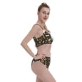 thumbnail image 2 of Kdxio Bones And Leaves for Womens High Waisted Bikini Top Sports Style Two Piece Bathing Suits, 2 of 5