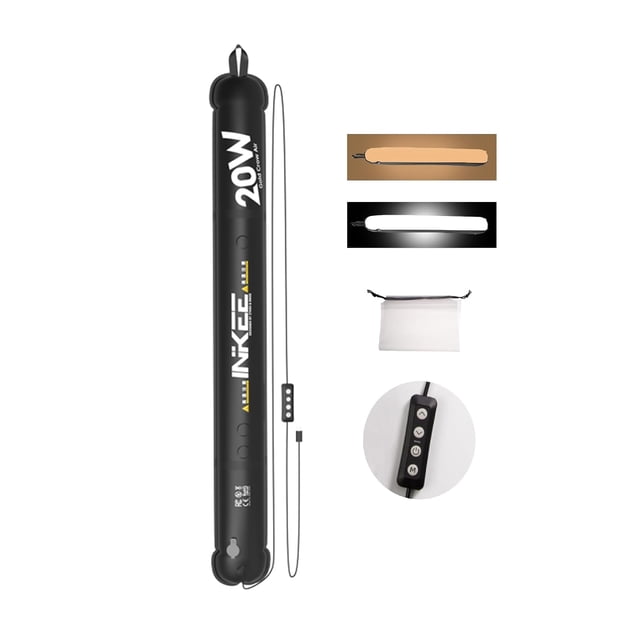 Lámpara de fotografía INKEE, tubo LED inflable GCA20U 20W