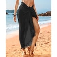 thumbnail image 3 of Falda de cobertura para playa Eicolorte, abertura frontal, negra, 3 of 6