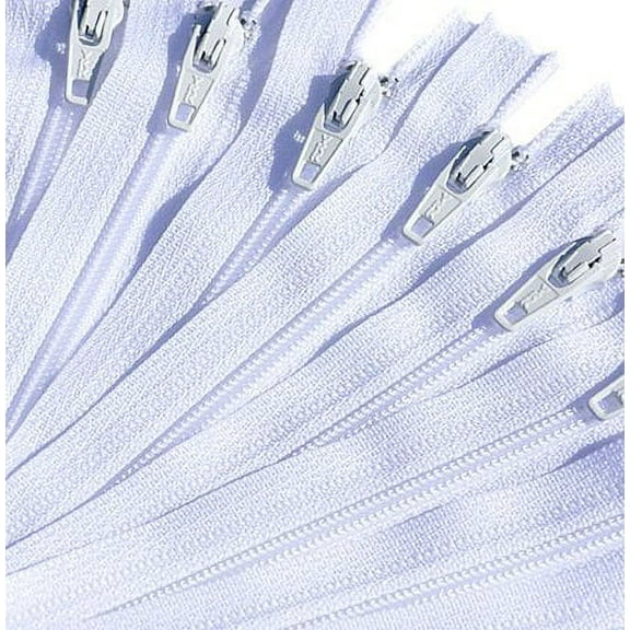 18" Zipper YKK Color 501 White #3 Skirt & Dress (25 Zippers / Pack) -MADE IN USA