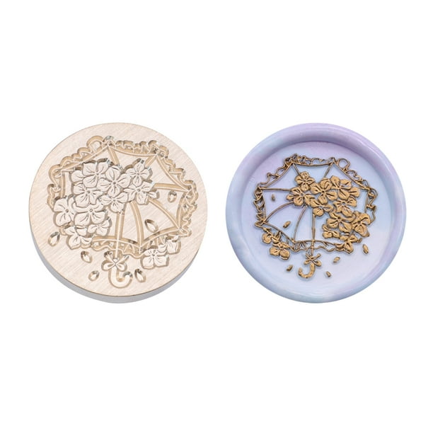 Sello Cabeza DIY Arte Ornamental 25 Mm Esmalte para Invitaciones Boda