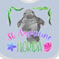 thumbnail image 4 of Inktastic St. Augustine Florida Cute Swimming Manatee Boys or Girls Baby Bib, 4 of 4