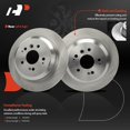 thumbnail image 2 of A-Premium 12.98 inch (329.8mm) Rear Solid Disc Brake Rotors Compatible with Select Honda Models - Pilot 2016-2022, Ridgeline 2017-2023, Passport 2019-2022, 2-PC Set, 2 of 8