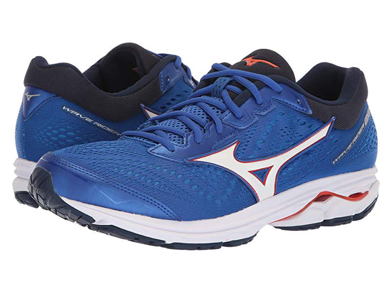Mizuno Boys Wave Rider 22 Running Shoes Trainers Sneakers Blue Sports Breathable 