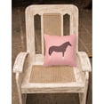 thumbnail image 2 of Pink Check Themed Fabric Decorative Pillow, 2 of 2