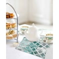 thumbnail image 4 of Turquoise Morocco Kitchen Dish Towels for Drying Dishes Set of 3, Grey Ombre Retro Mottled Painting Art Waffle Weave Microfiber Terry Hand Tea Bathroom Towels Quick Dry & Absorbent Towel 12x12, 4 of 7