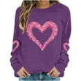 thumbnail image 5 of ZyeKqe Valentines Womens Sweatshirts Plus Size Fleece Lined Cute Heart Long Sleeve Shirts Loose Casual Pullover Tops, 5 of 6