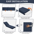 thumbnail image 6 of Pakunoda Chaise Lounge Cushions Set of 2, 72" x 21" x 4" Outdoor High-Density Foam Patio Furniture Lounger Replacement Cushions with Zipper Ties Water-Resistant for Pool, Navy Blue, 6 of 7