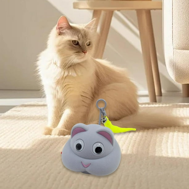 Juguete interactivo para gatos, juguete automático con movimiento, juego de ratones, ratones electrónicos activados por movimiento para gatos adultos Gris