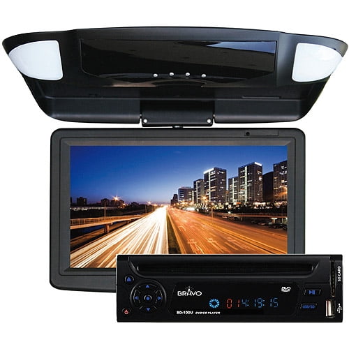 Bravo View 9" Widescreen Overhead LCD Monitor with Bravo View Car Stand