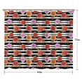 thumbnail image 5 of Strawberry and Blossom Blue Pattern Modern Waterproof Shower Curtain Set with 12 Hooks, Washable Decorative Bathroom Shower Curtain, 5 of 6