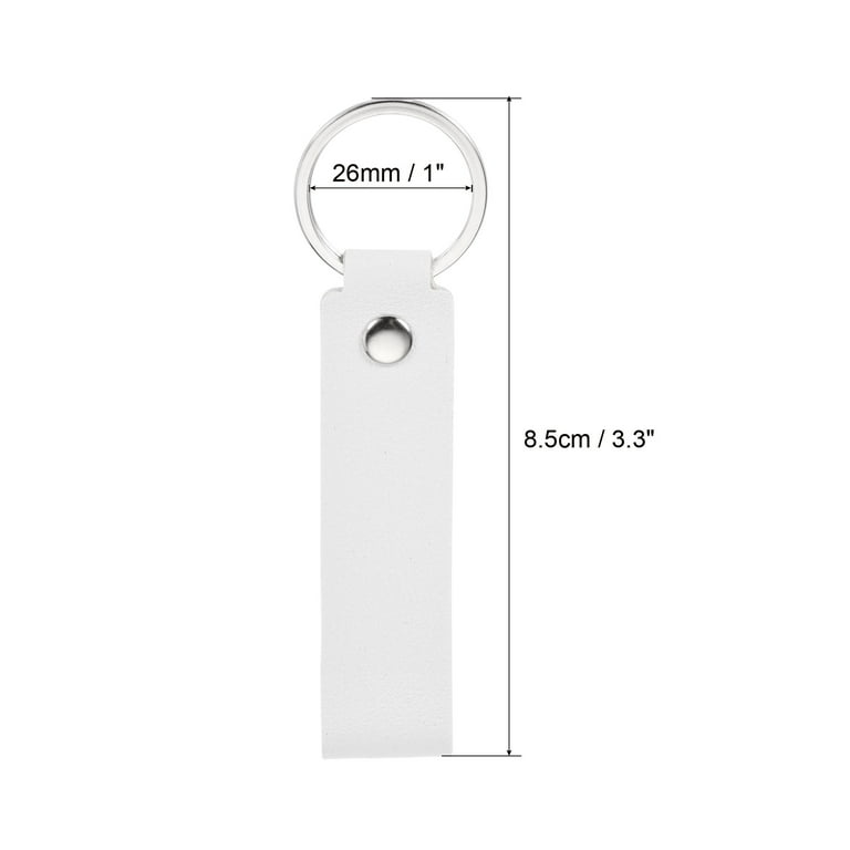 Uxcell Circle Keyring PU Ornament Key Holder Lanyard Leather