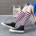 thumbnail image 3 of Lsque American Patriotic Stars And Stripes Printed Crew Socks Men's Women's LightWeight Thin Casual Calf Socks ,Knee High Socks,Cotton Socks, 3 of 9