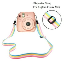 SUSUchens Camera Shoulder Strap Adjustable Flexible Anti-drop Portable Instant Film Camera Rainbow Carry Strap for Mini11/8/9/25/90/7c Pink