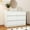 White with Rounded Edges, variant on Kadyn 6 Drawer Black Dresser, Modern Chest of Drawers with Concealed Handles & 6 Deep Drawers for Bedroom, Living Room, Entryway, White