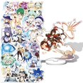 thumbnail image 1 of FFIY Stickers 50Pcs+FFIY Figure Acrylic Material Humanoid Stand 6 inches 1Pcs(Amber), 1 of 7
