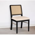 thumbnail image 2 of Arini Rattan Cane Dining Side Chair Black (Set of 2), 2 of 13