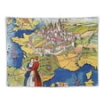 thumbnail image 5 of Orinice France Map Castle Tapestry Wall Hanging Unique Style for Home Decor Living Room Bedroom Apartment Farmhouse Dorm Wall Art 60x50inch, 5 of 6