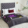 thumbnail image 2 of 1 pc Blanket Gift for Daughter 80"x60", Best Birthday Christmas Valentine's Day Present for Girls Women, You are the Best Daughter, Fashion Bright Design, 4 Colors Black Pink Blue Purple, 2 of 6