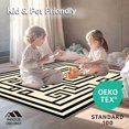 thumbnail image 4 of ODIKA 8'x10' Machine Washable Non-Slip Area Rug, Labyrinth Lines Black & Beige Greek Key High Traffic Rug, Beige, 52154, 4 of 7