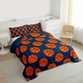 thumbnail image 3 of Homewish Basketball 3 Pieces Queen Comforter Set For Teens,Sport Theme Ultra Soft Bedding Sets,Ball Game Bedding Comforter Set,Luxury Bedroom Decor,Reversible, 3 of 8