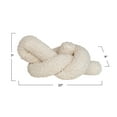 thumbnail image 2 of Bloomingville Woven Cotton Bouclé Knot Design Pillow, Cream, 2 of 4