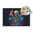 thumbnail image 4 of XMXT 6 Pcs Woven Placemats, Gaming Skull Print Stain Resistant Anti-Skid Placemat for Kitchen Table, 12 x 18 inches, 4 of 6