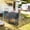 Dark Grey, variant on 80QT Insulated Cooler Cart, Rectangular Plastic Refrigeration with Opener and Cap Catcher, 2 Side Handles, Cooling 48 Hours, for Outdoor, Pink