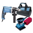 thumbnail image 1 of Rotomartillo Industrial DongCheng 710W 1/2' + Lijadora Orbital 1/4 DC Azul Estandar, 1 of 8