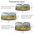 thumbnail image 5 of Farm with Cow and Sheep Car Windshield Sun Shade Foldable Car Front Window Visor Heat and UV Protection 57x31.5, 5 of 8