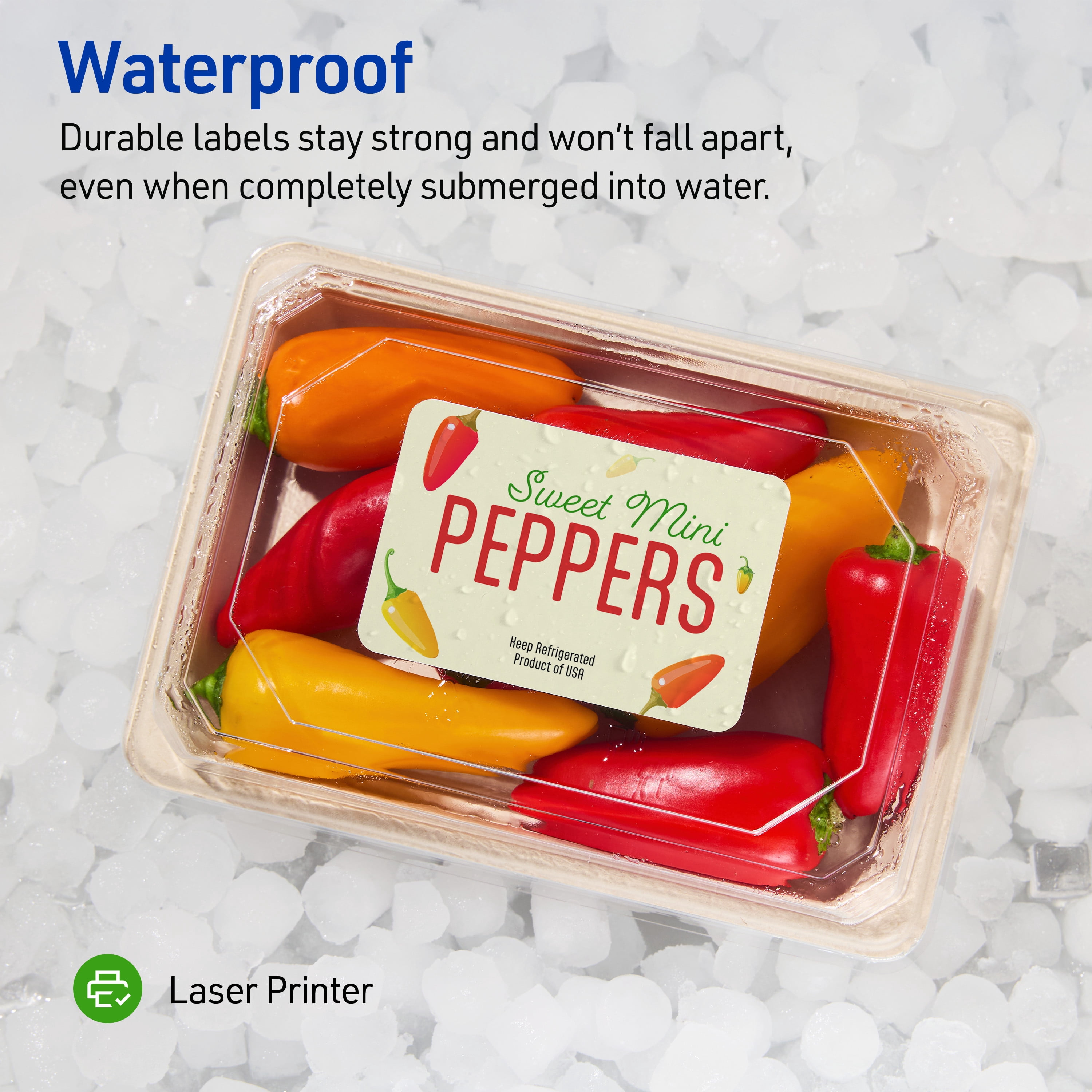 Avery Waterproof Labels, 2" x 4", Laser, 500ct (5523)
