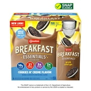 Carnation Breakfast Essentials Nutritional Drink, Cookies n Crme, 10 g Protein, 6 - 8 fl oz Cartons
